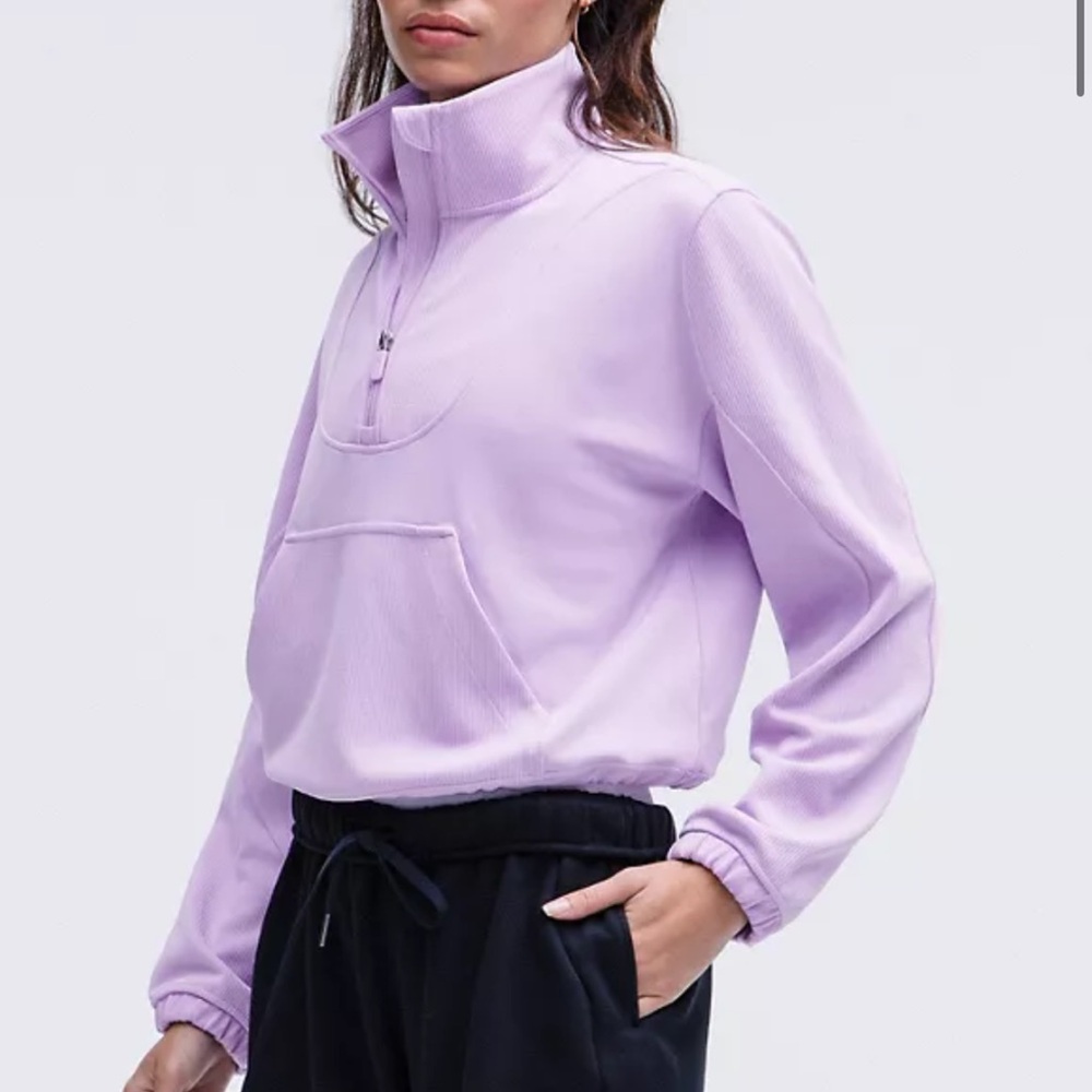Lululemon Athletics Lilac Ribbed Softstreme Half Zip